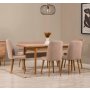 HANAH HOME Vina Atlantic Pine Stone set stola stolica i klupe - slika 2