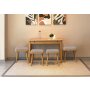 HANAH HOME Vina Mini 06 0701 Oak Soho Grey set stola stolica i klupe - slika 2