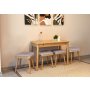 HANAH HOME Vina Mini 06 0701 Oak Soho Grey set stola stolica i klupe - slika 3