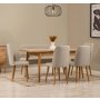 HANAH HOME Vina Atlantic Pine Cream set : sto, stolice i klupa - slika 2