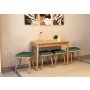 HANAH HOME Vina Mini 06 1070 Oak Green set : sto, stolice i klupa - slika 3