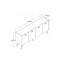 HANAH HOME Komoda Ay Tasi Kaya White - slika 5