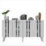 HANAH HOME Komoda Asel White Silver - slika 5