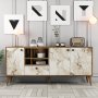 HANAH HOME Komoda Napoli White Marble - slika 1