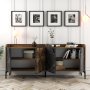 HANAH HOME Komoda Venedik Walnut Black Marble - slika 3