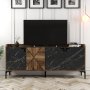 HANAH HOME Komoda Venedik Walnut Black Marble - slika 5