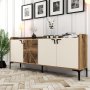 HANAH HOME Komoda Venedik Walnut Cream - slika 2