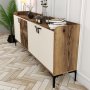 HANAH HOME Komoda Venedik Walnut Cream - slika 4