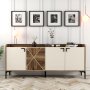 HANAH HOME Komoda Venedik Walnut Cream - slika 1