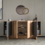 HANAH HOME Komoda Diana Anthracite Walnut - slika 2