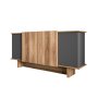 HANAH HOME Komoda Diana Anthracite Walnut - slika 5