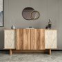 HANAH HOME Komoda Diana Travertine Walnut - slika 1