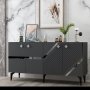HANAH HOME Komoda Iris Anthracite Silver - slika 2