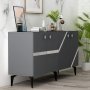 HANAH HOME Komoda Iris Anthracite Silver - slika 3
