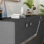 HANAH HOME Komoda Iris Anthracite Silver - slika 4