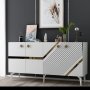 HANAH HOME Komoda Iris White Gold - slika 2