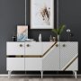 HANAH HOME Komoda Iris White Gold - slika 1