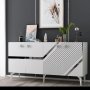 HANAH HOME Komoda Iris White Silver - slika 2