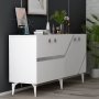 HANAH HOME Komoda Iris White Silver - slika 3