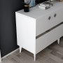 HANAH HOME Komoda Iris White Silver - slika 5