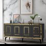 HANAH HOME Komoda Karya Anthracite Gold - slika 2