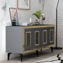 HANAH HOME Komoda Karya Anthracite Gold - slika 3