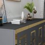HANAH HOME Komoda Karya Anthracite Gold - slika 4
