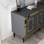 HANAH HOME Komoda Karya Anthracite Gold - slika 5