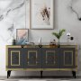 HANAH HOME Komoda Karya Anthracite Gold - slika 1