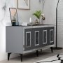 HANAH HOME Komoda Karya Anthracite Silver - slika 3