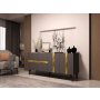 HANAH HOME Komoda Vania Anthracite Gold - slika 2