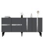 HANAH HOME Komoda Vania Anthracite Silver - slika 4