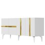 HANAH HOME Komoda Vania White Gold - slika 5