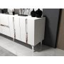 HANAH HOME Komoda Vania White Silver - slika 3