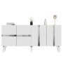 HANAH HOME Komoda Vania White Silver - slika 4