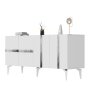 HANAH HOME Komoda Vania White Silver - slika 5