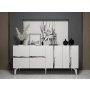 HANAH HOME Komoda Vania White Silver - slika 1