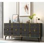 HANAH HOME Komoda Cagla Anthracite Gold - slika 2