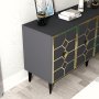 HANAH HOME Komoda Cagla Anthracite Gold - slika 5