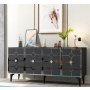 HANAH HOME Komoda Cagla Anthracite Silver - slika 2