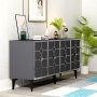 HANAH HOME Komoda Cagla Anthracite Silver - slika 3
