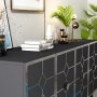 HANAH HOME Komoda Cagla Anthracite Silver - slika 4