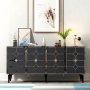 HANAH HOME Komoda Cagla Anthracite Silver - slika 1