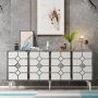 HANAH HOME Komoda Cagla White Silver - slika 1
