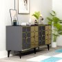 HANAH HOME Komoda Irmak Anthracite Gold - slika 3