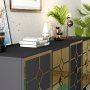 HANAH HOME Komoda Irmak Anthracite Gold - slika 4