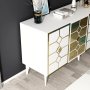 HANAH HOME Komoda Irmak White Gold - slika 5