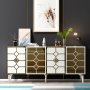 HANAH HOME Komoda Irmak White Gold - slika 1