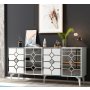 HANAH HOME Komoda Irmak White Silver - slika 2