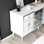 HANAH HOME Komoda Irmak White Silver - slika 5